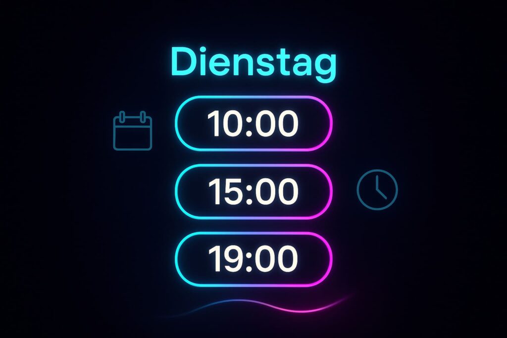Beste Zeiten am Montag für TikTok-Posts