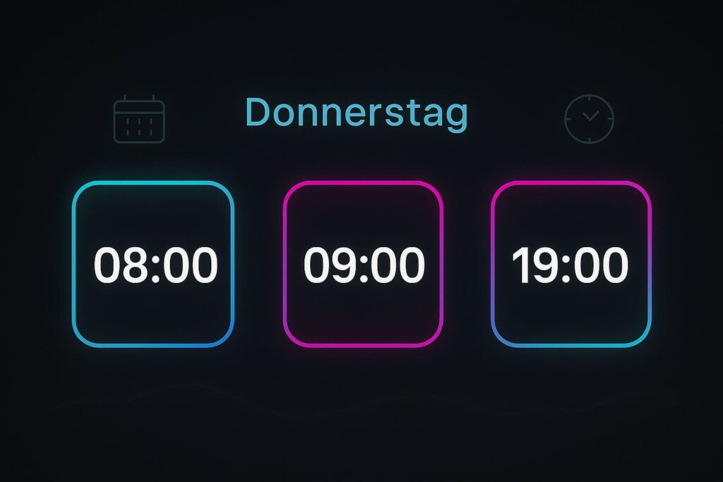 Beste Zeiten am Donnerstag für TikTok-Posts