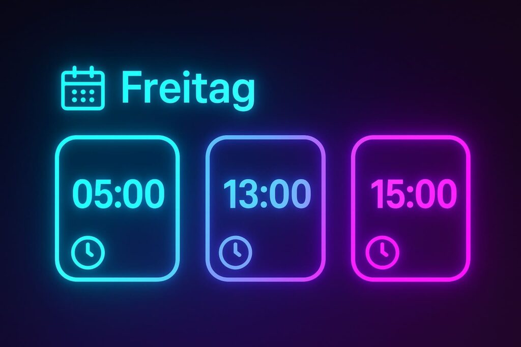 Beste Zeiten am Freitag für TikTok-Posts