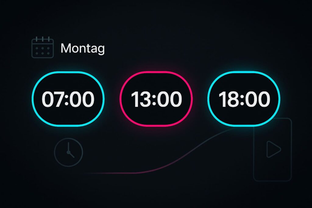 Beste Zeiten am Montag für TikTok-Posts