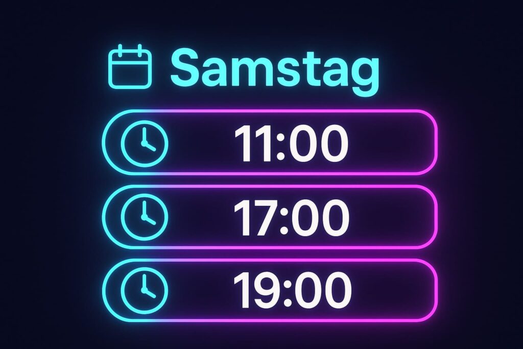 Beste Zeiten am Samstag für TikTok-Posts