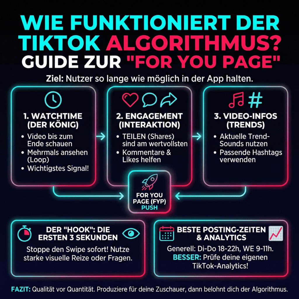Wie funktioniert der TikTok Algorithmus Infografik